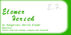 elemer herich business card